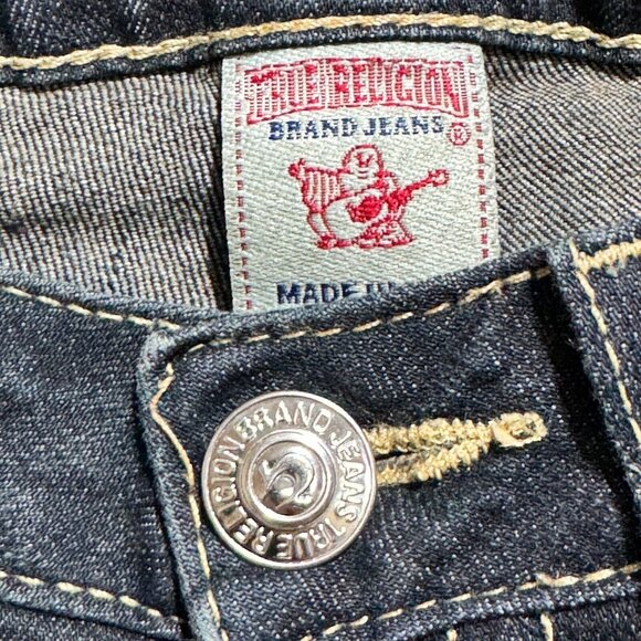 True Religion Jeans Skinny Straight Dark Wash Blue Denim Women's 25 - Picture 4 of 16